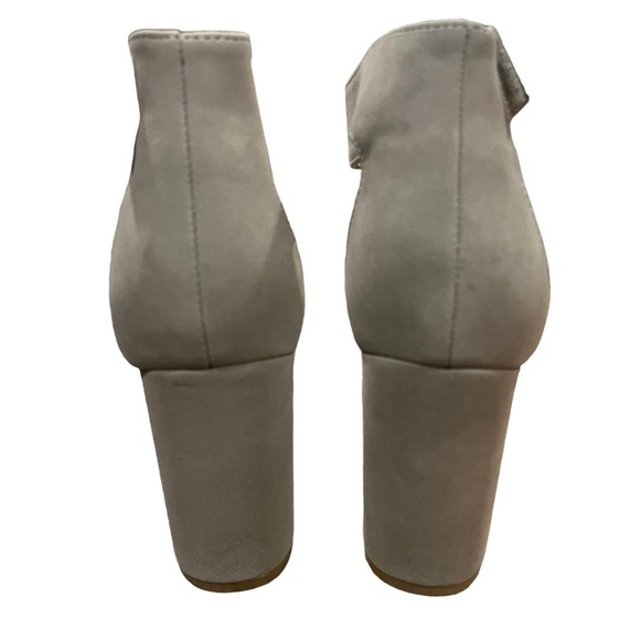 My Delicious Shoes Elton Heeled Sandal Taupe Grey Size 8 Faux Leather - Picture 6 of 11